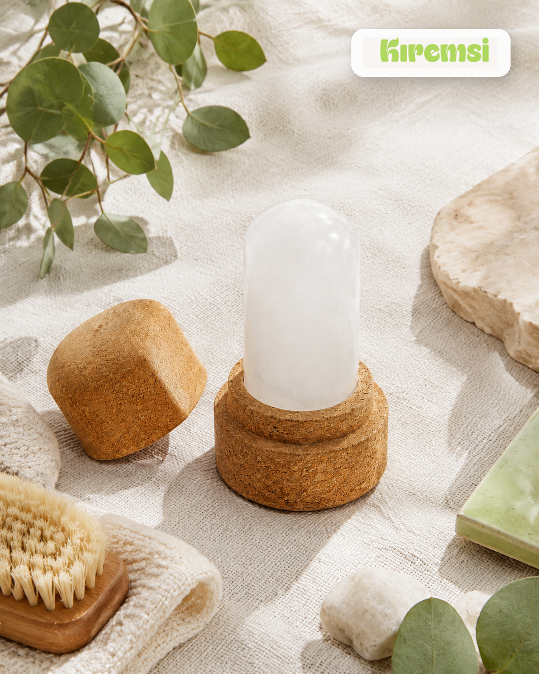 kremsi Doğal Mineral Deodorant